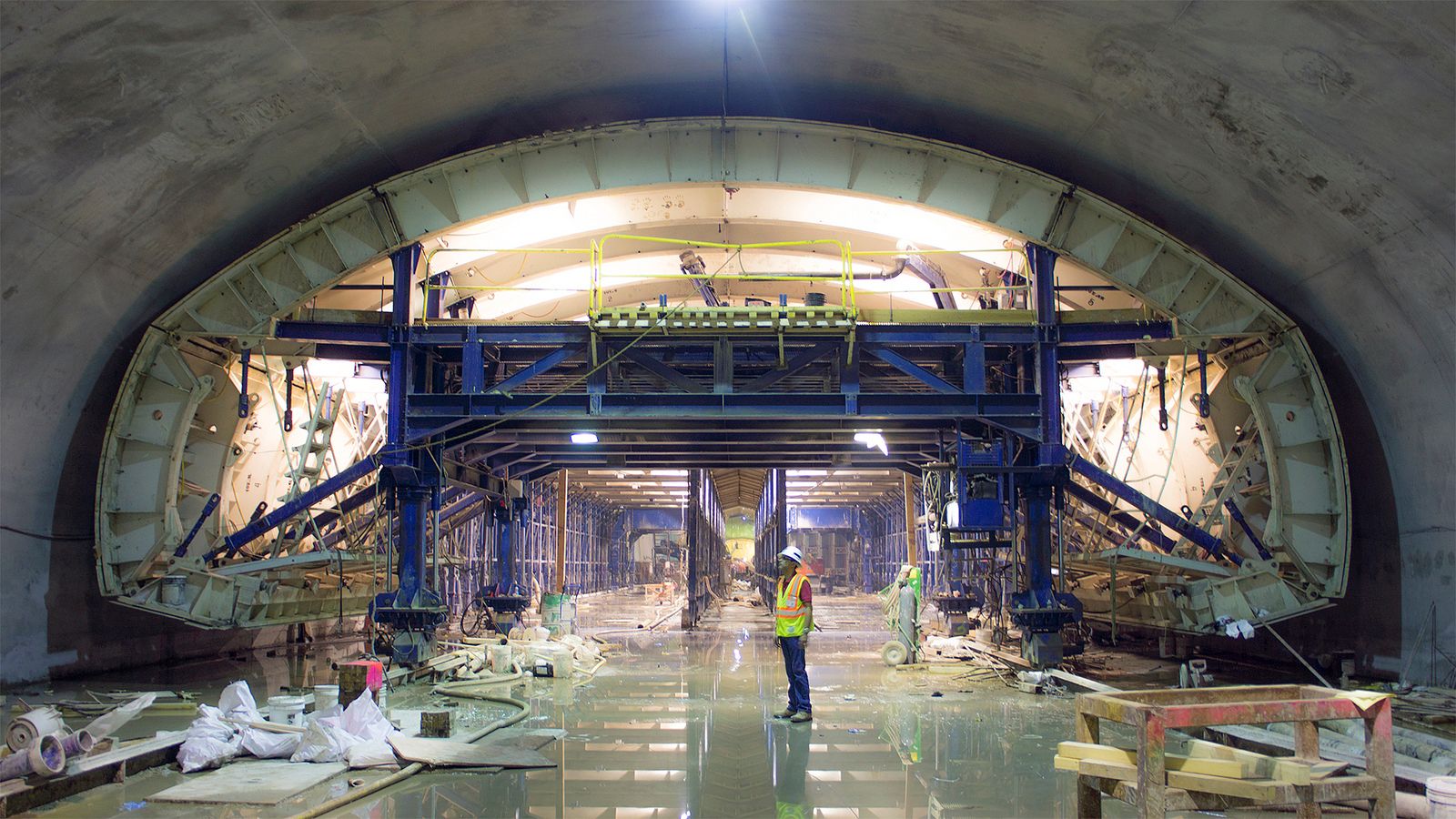 Workers are nearing completion of the Second Avenue Subway's 72nd Street station. (Photo: MTA / Flickr)