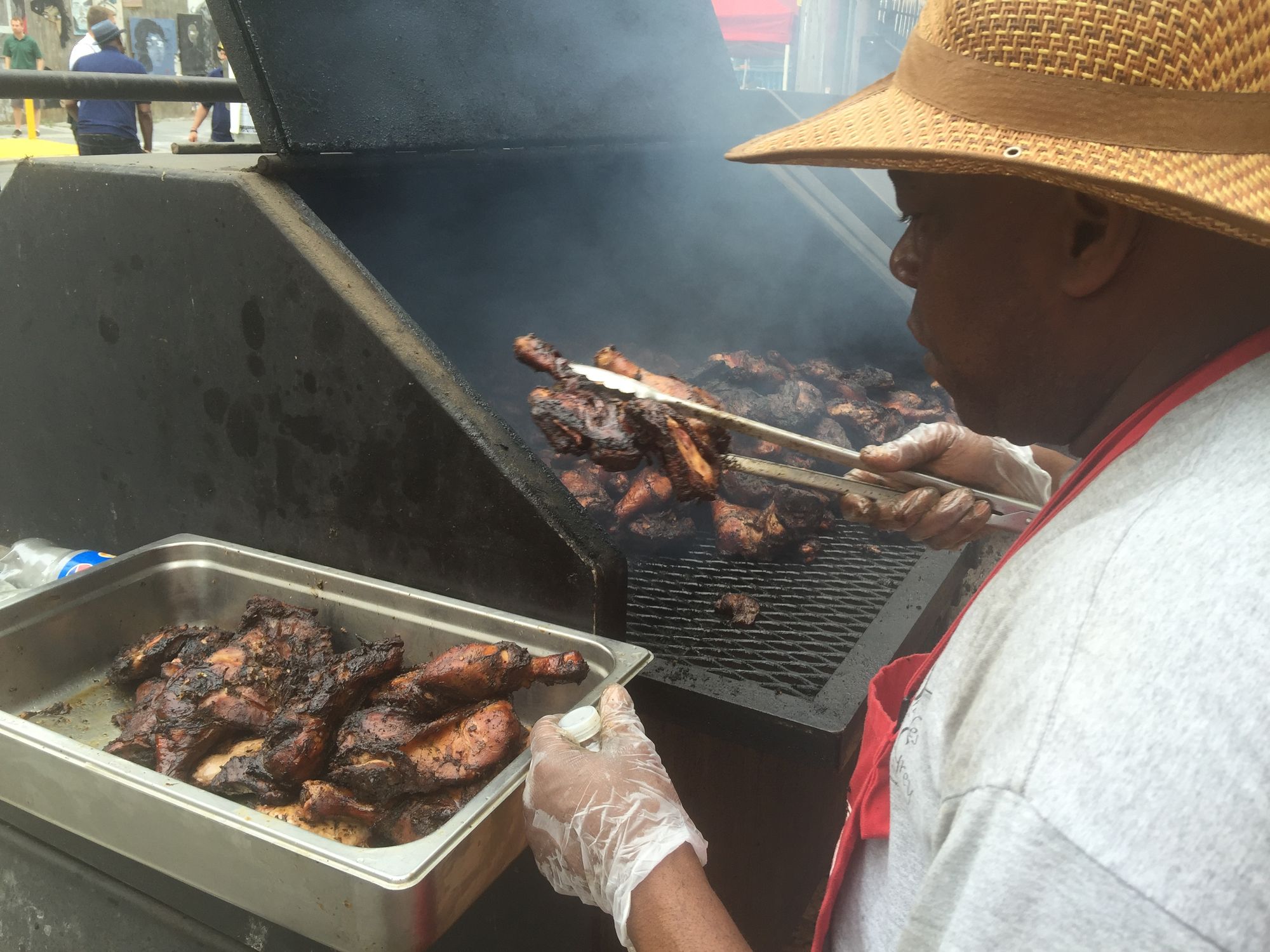 This chicken spawned a block long line. While it was very good, it wasn't worth the wait. (Courtesy Fort Greene Focus/Justin Fox)