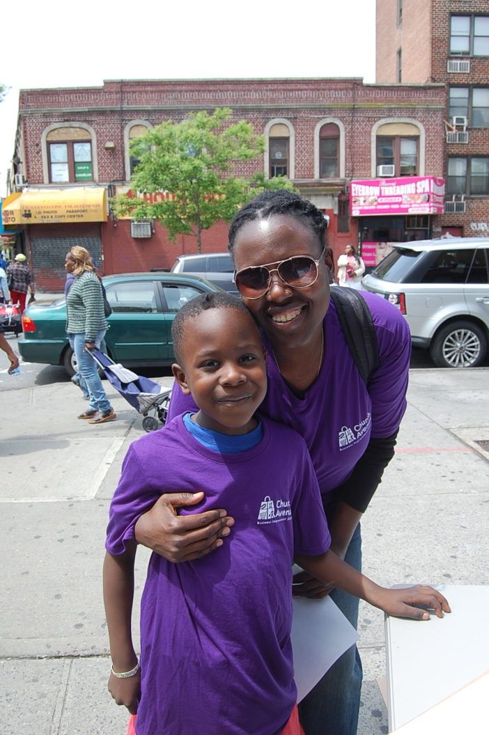 Mom and Son on Church