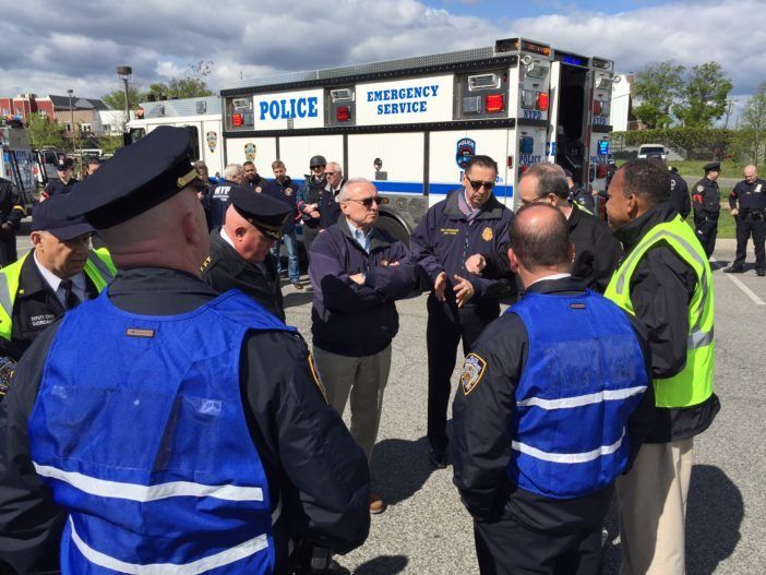 NYPD Commissioner Bill Bratton and FDNY Commissioner Daniel Nigro at the counterterrorism drill. (Photo provided by the NYPD)