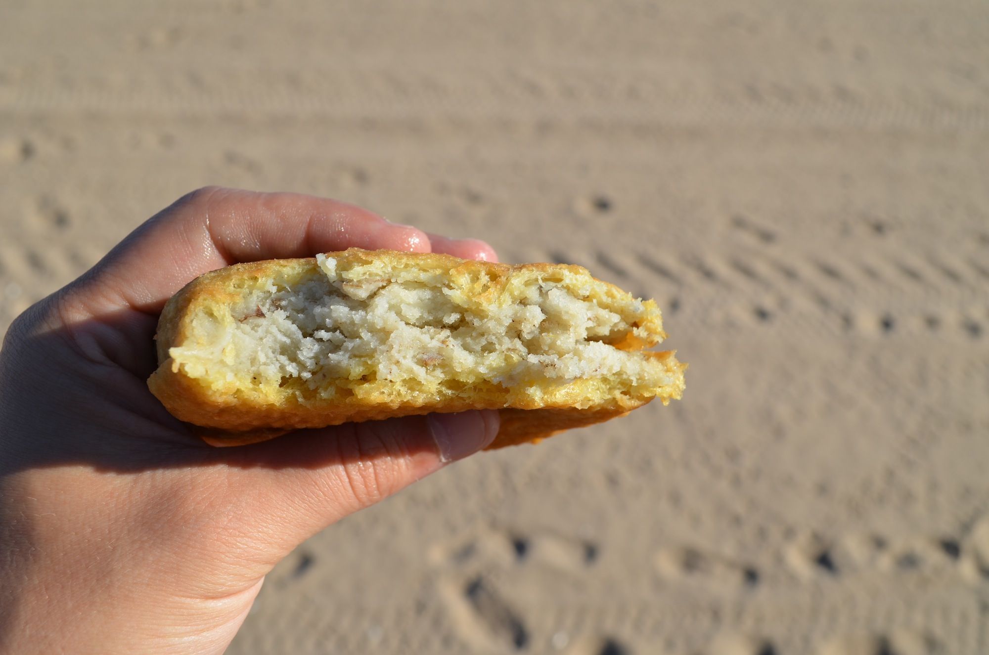 The Smoothie Cafe's potato knish. (Photo: Alex Ellefson / Sheepshead Bites)