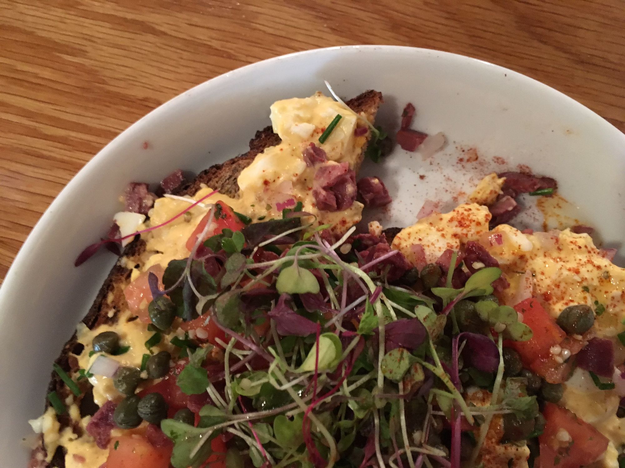 Deviled Eggs Smash. (Photo by Rachel Silberstein/Bensonhurst Bean)