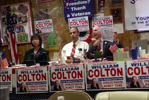 Female District Leader Nancy Ton, Male District Leader Charles Ragusa, and Assemblyman William Colton. (Photo by Bensonhurst Bean)