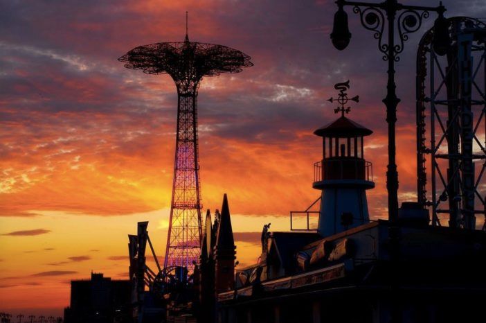 coney island at dusk