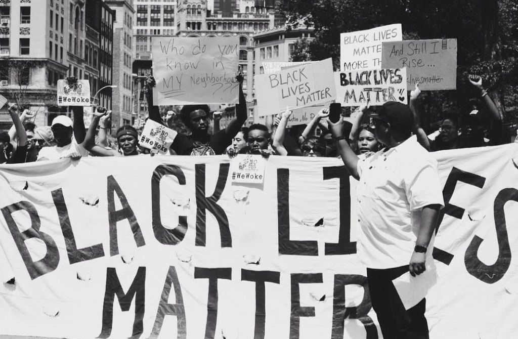 Black Lives Matters demonstrators in Union Square, New York City. (Courtesy: Instagram / mbc.hiroots) 