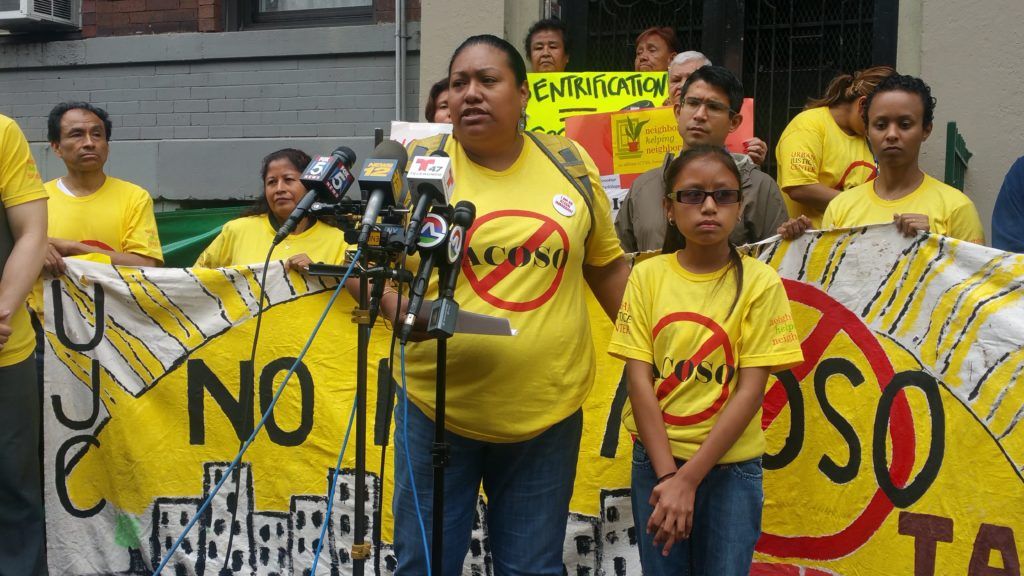 Tenant organizer Marcela Mitaynes has advocated for tenant at for six years. (Photo: Elizabeth Elizalde / Sunset Park Voice)