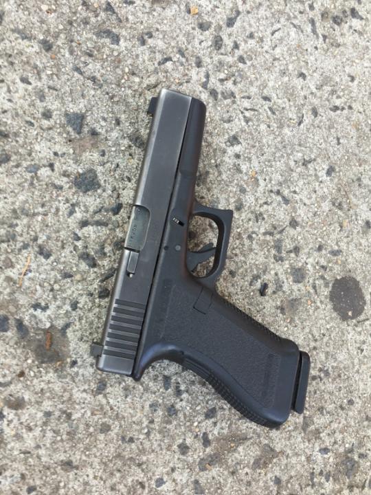 The .40 caliber handgun police say Johnson used. (Courtesy NYPD.)