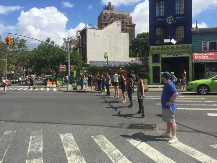 Lining the streets by Habana Outpost. (Courtesy Fort Greene Focus/Justin Fox)