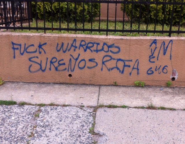 Graffiti found near Avenue X and East 2nd Street on June 16. (Photo by Bensonhurst Bean)
