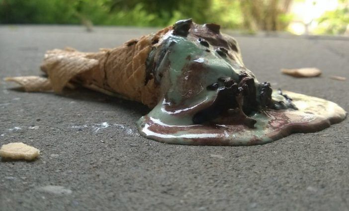 melted ice cream cone