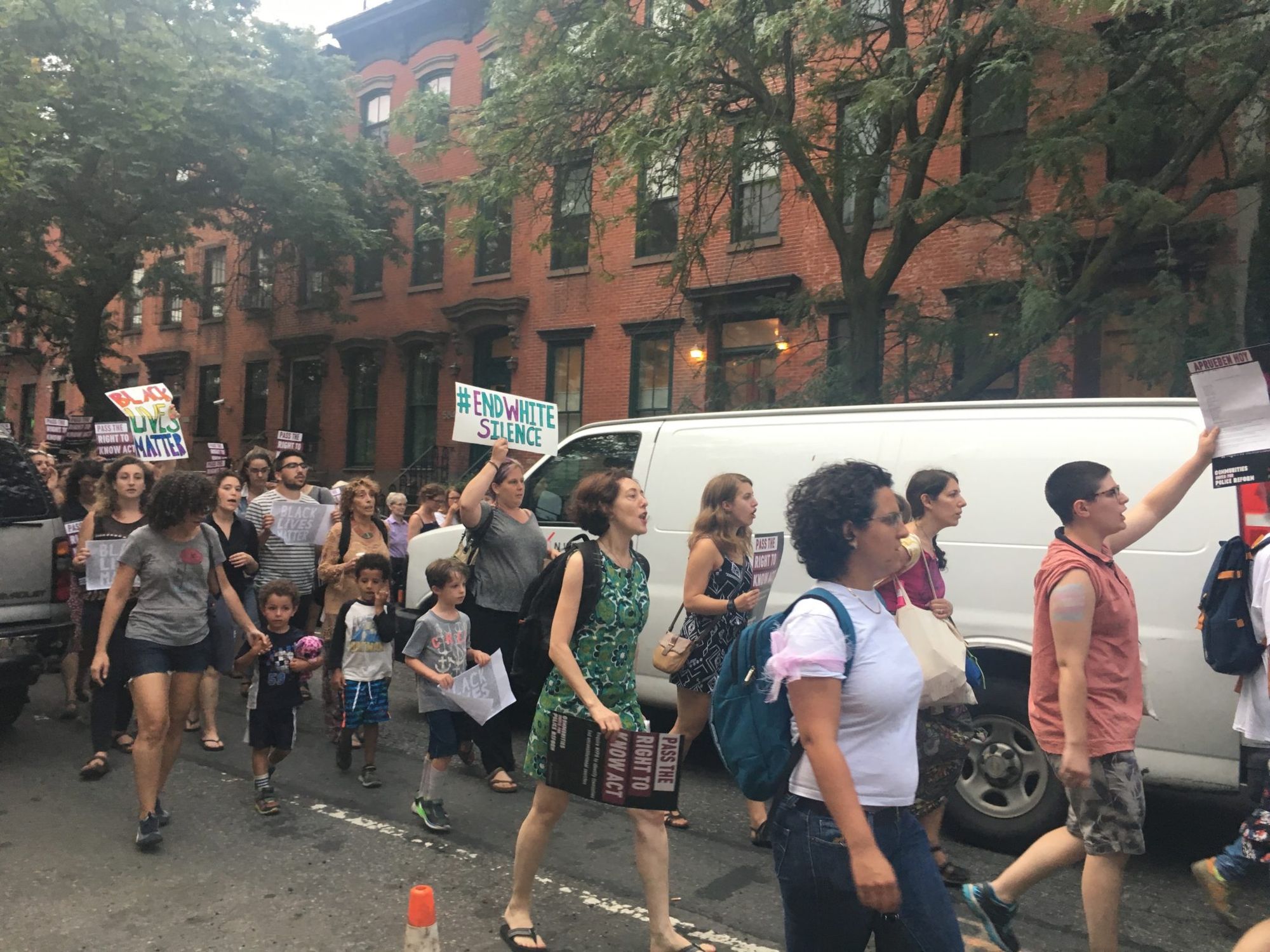 "#End White Silence" (Photo by Carly Miller / Fort Greene Focus)