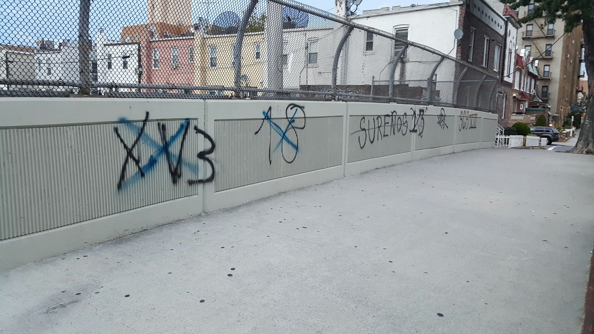 Gang Graffiti Watch SUR 13 Tags Gravesend Overpass Bklyner