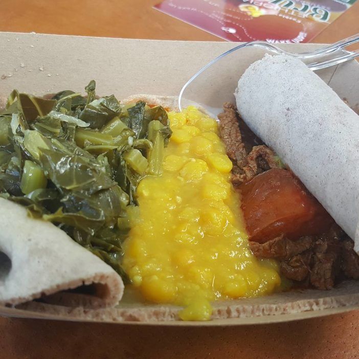 Ethiopian food at the NYC African Food Festival. (Courtesy: socinna / Instagram)