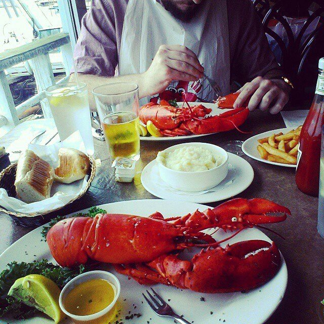 "2-for-1" lobsters at Nick's. Photo Courtesy of Haley-May Block.