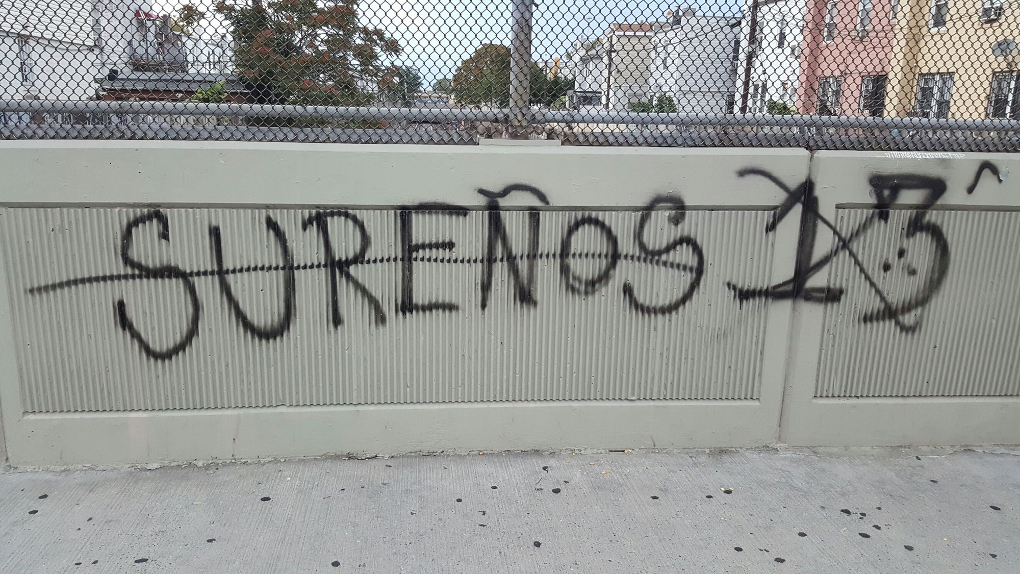 Gang Graffiti Watch: SUR 13 Tags Gravesend Overpass