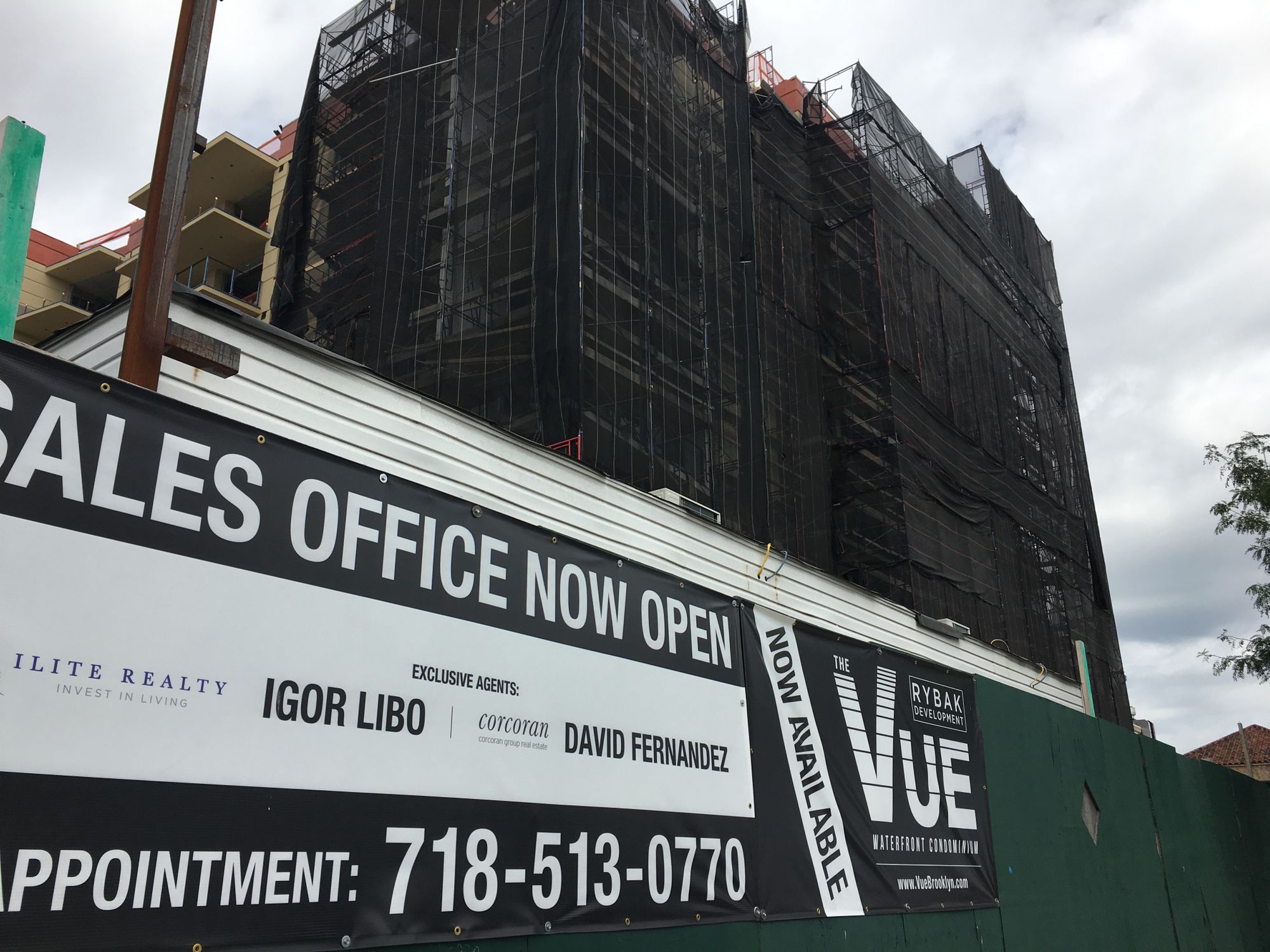 Site of The Vue on Emmons Avenue. Photoby Sean Egan/Sheepshead Bites.