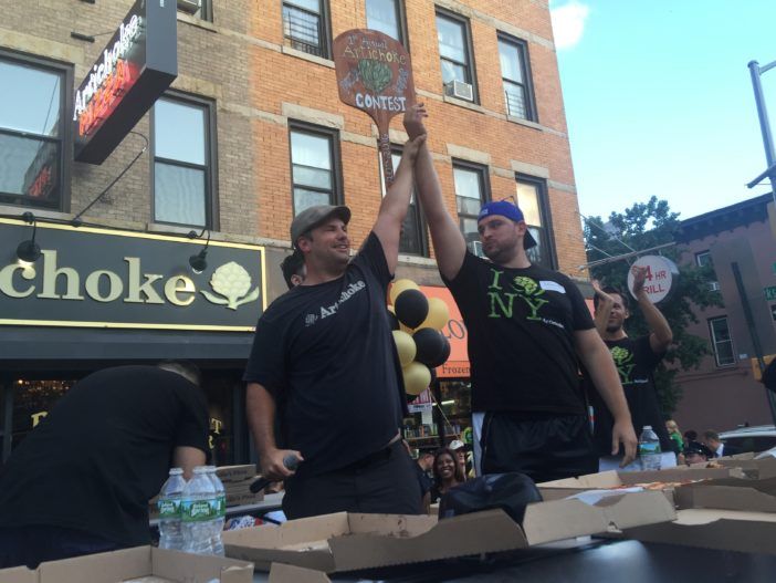 That's the look of a man who just ate a lot of pizza. (Courtesy Park Slope Stoop/Justin Fox)