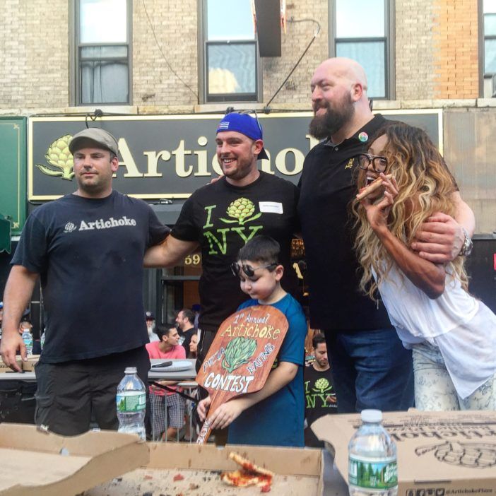 The presentation ceremony rivaled Finn Balor's Universal Championship victory. (Courtesy Park Slope Stoop/Justin Fox)