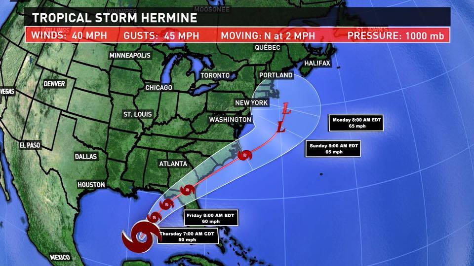 Tropical Storm Hermine Might Dampen Our Labor Day Weekend