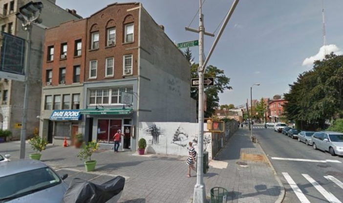 Pre-demolition site at 37 Lafayette Ave. in Fort Greene. (Photo via Google Maps) 