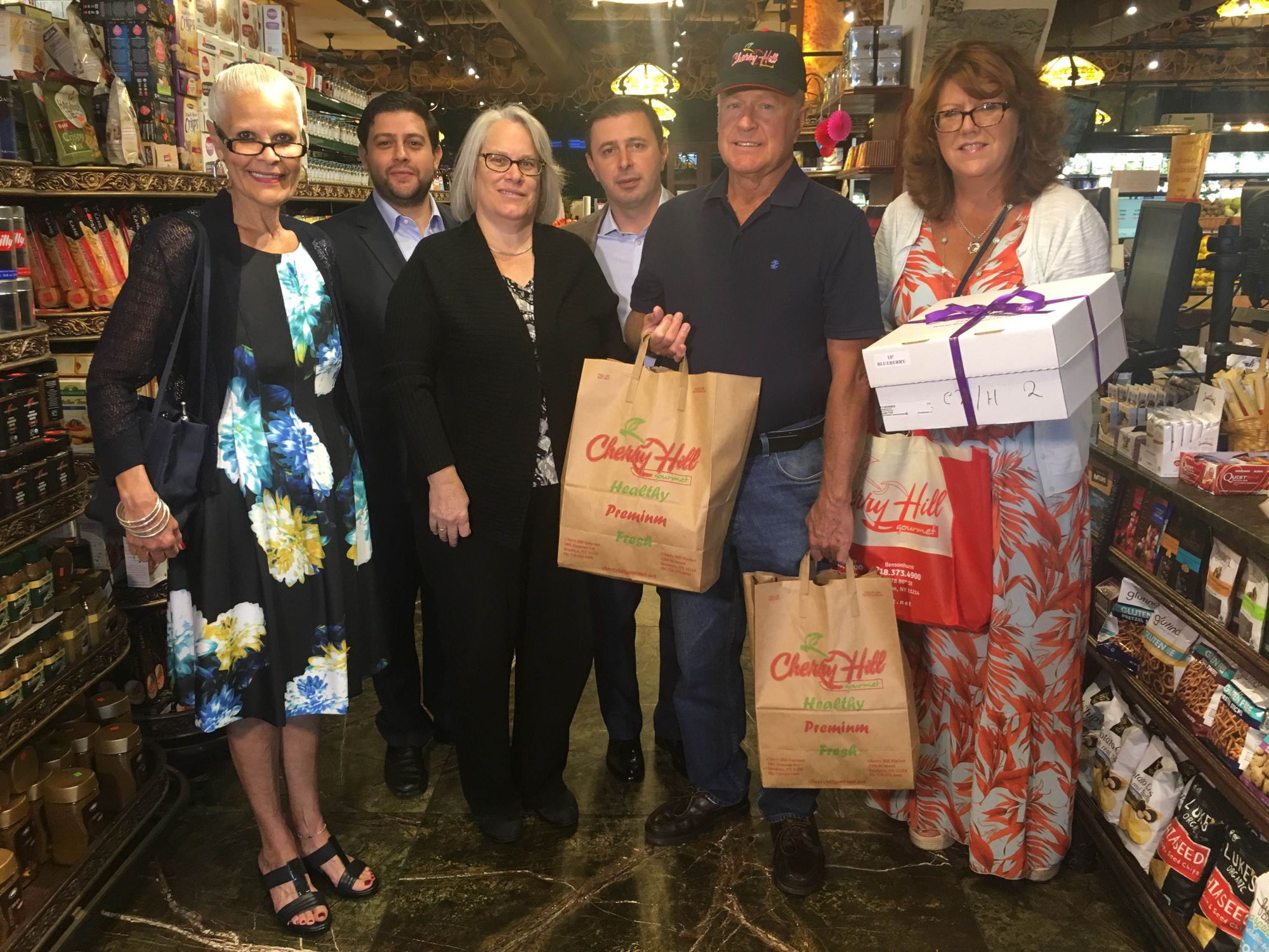 From left to right: Theresa Scavo, Lenny Markh, Helene Weinstein, Namik Yevdaev. Jim Markson, and Lucille Guiterrez. Photo via Raisa Chernina.