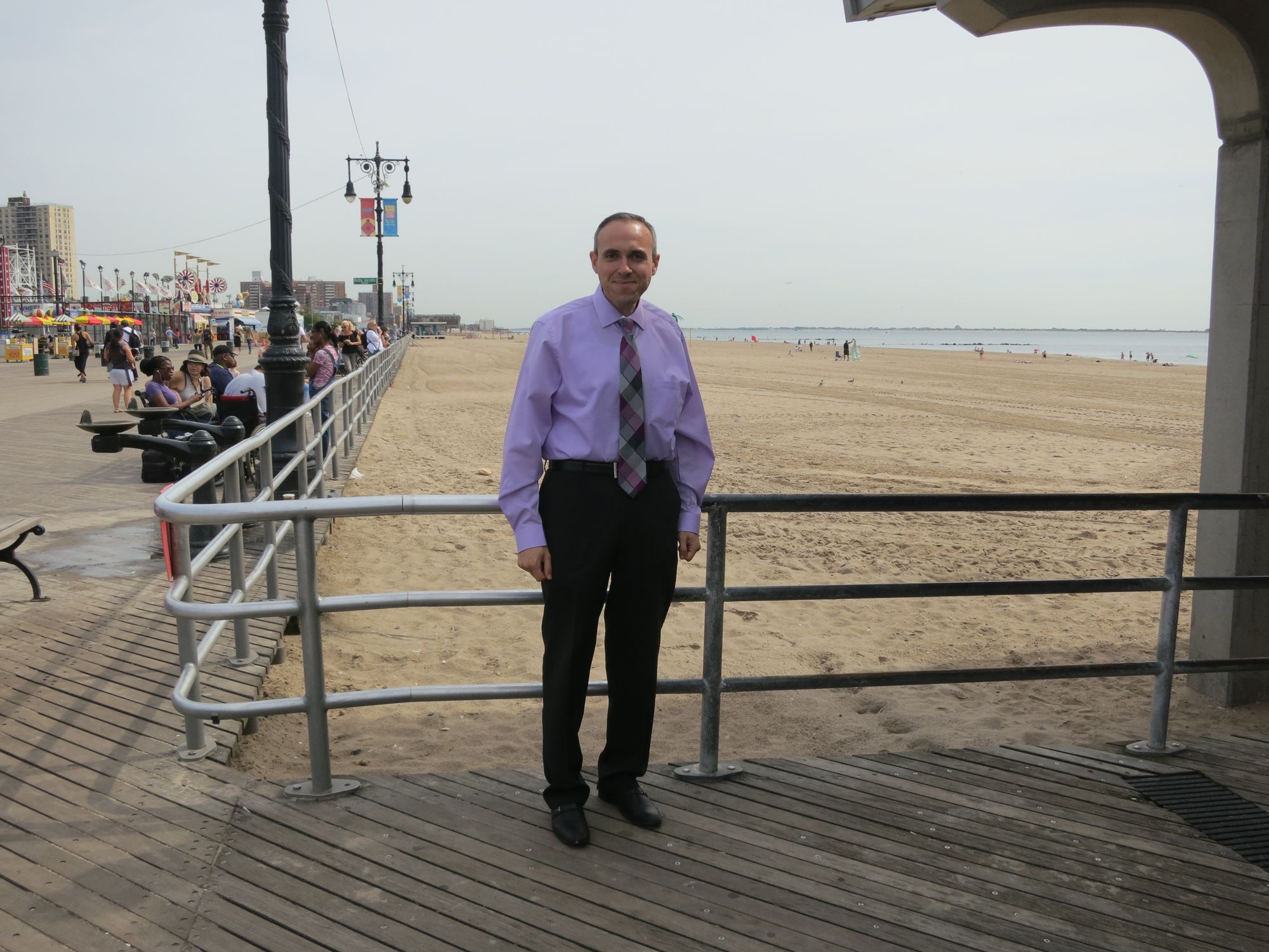 Council Member Mark Treyger at Coney Island. Photo by Hannah Frishberg