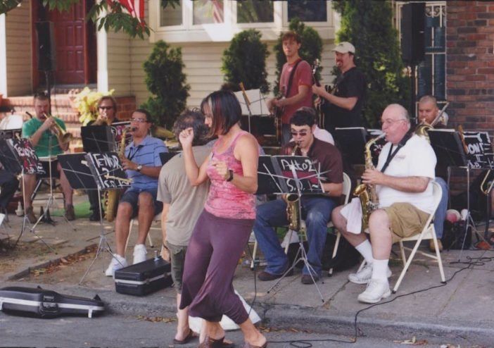 Mary LaRosa Lederer with the Brooklyn Real Big Band. (Photo: Benton Collins)