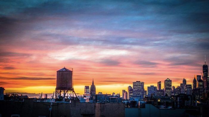 sunset over brooklyn