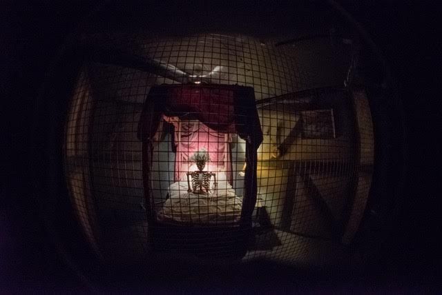 Inside the Ghost Train ride in Luna Park, Melbourne. Photo by Joel Zika