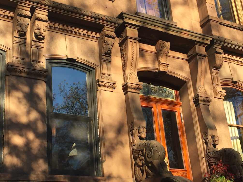 Details of ornamentation along 3rd Street between 7th and 8th Avenues.