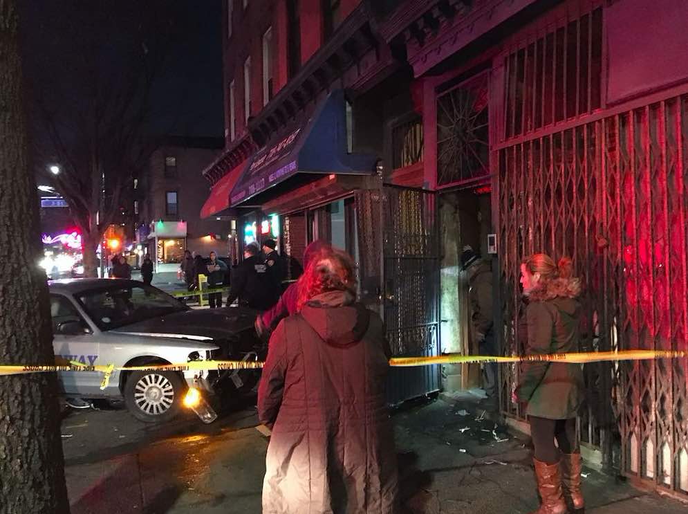 Car Crashes Into Storefront Across From J.J. Byrne Playground; Second 5th Avenue Curb Jump Incident On Same Night