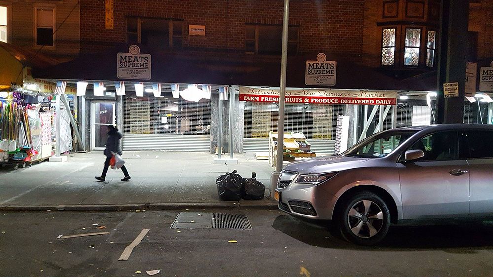 Outside 86th Street's former Meat Supreme on November 27. (Photo by Hannah Frishberg / Bensonhurst Bean)