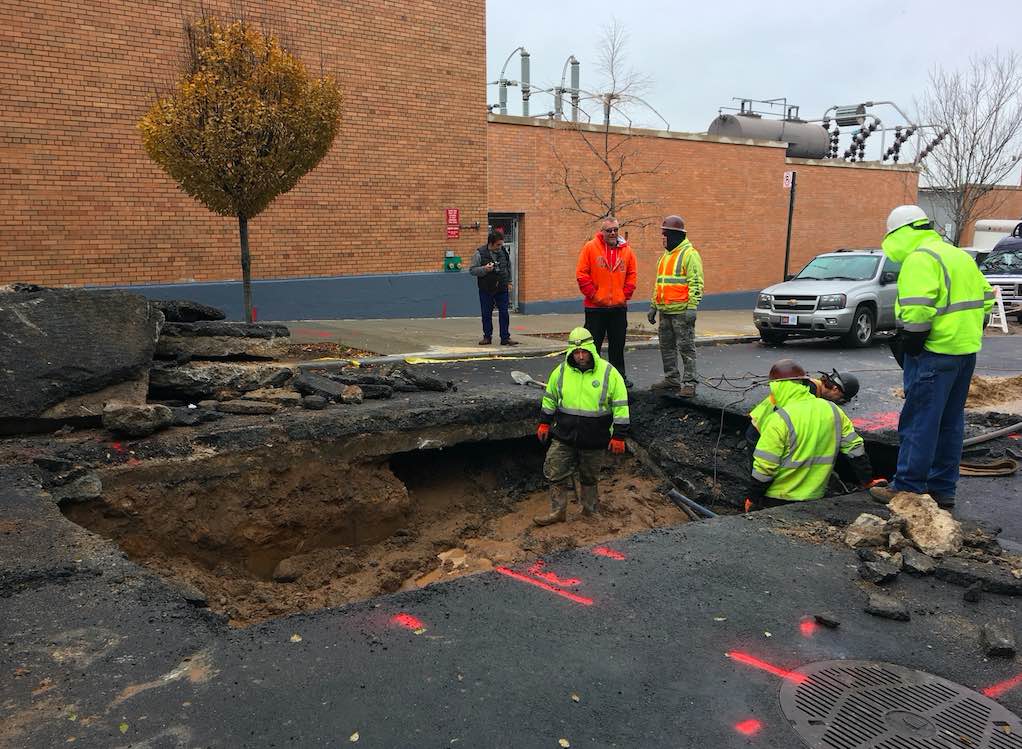 UPDATED: South Slope Sinkhole Almost Gobbles Up School Bus; 23rd Street Clogged With Construction