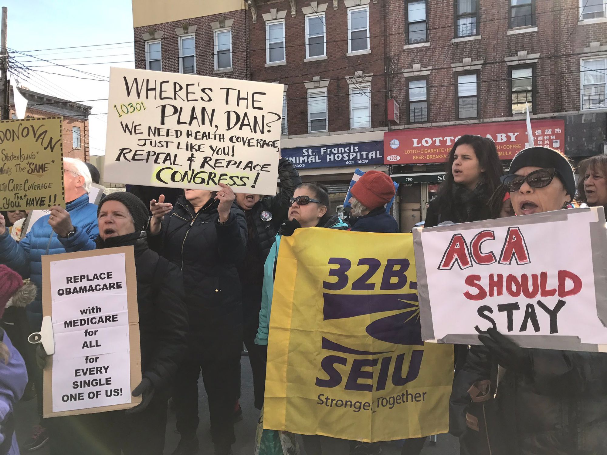 ‘Where’s The Plan, Dan?’ Southern Brooklynites Protest Donovan’s Stance Against ACA