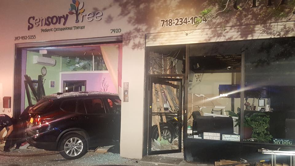 Driver Smashes Two Bensonhurst Storefronts While Allegedly High On Narcotics