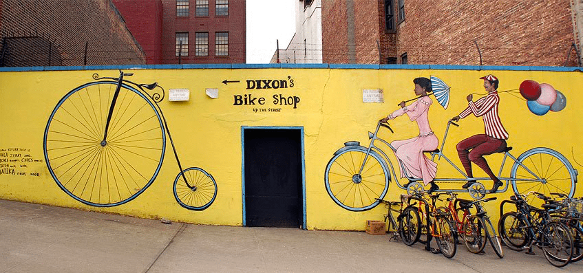 St. Francis Covers Up Beloved Dixon’s Bike Shop Mural