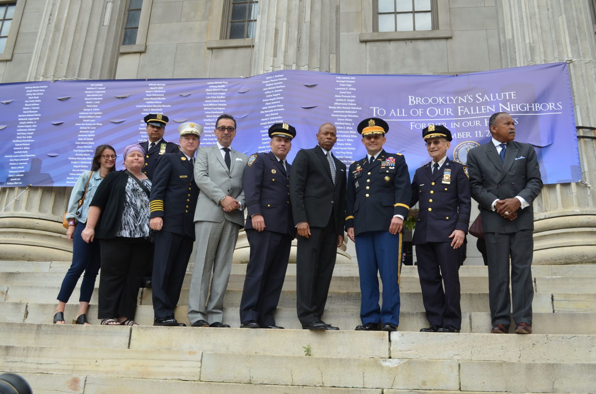 Borough President Unveils Memorial Honoring The 266 Brooklyn Residents Lost On 9/11