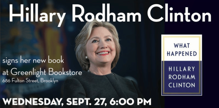 Hillary Clinton Coming To Fort Greene To Promote New Book